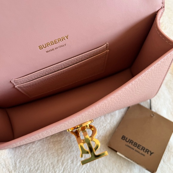 🖤SOLD🖤 NWT Burberry Mini TB Leather Shoulder Bag DUSKY PINK - Picture 11 of 12